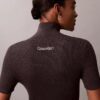 Vestido de malha com canelado em mistura de lã merino e lurex Vestido de malha com canelado em mistura de lã merino e lurex