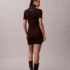 Vestido de malha com canelado em mistura de lã merino e lurex Vestido de malha com canelado em mistura de lã merino e lurex
