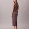 Vestido franzido em jersey refinado Vestido franzido em jersey refinado