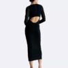 Vestido maxi com recorte transparente nas costas Vestido maxi com recorte transparente nas costas