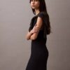 Vestido Maxi em Malha Canelada de Viscose Vestido Maxi em Malha Canelada de Viscose