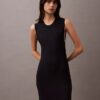 Vestido Maxi em Malha Canelada de Viscose Vestido Maxi em Malha Canelada de Viscose