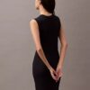 Vestido Maxi em Malha Canelada de Viscose Vestido Maxi em Malha Canelada de Viscose