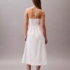 Vestido Midi com Decote Halter em Sarja de Algodão Vestido Midi com Decote Halter em Sarja de Algodão