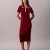 Vestido Midi com Detalhes em Blocos de Cor Vestido Midi com Detalhes em Blocos de Cor