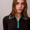 Vestido Midi com Detalhes em Blocos de Cor Vestido Midi com Detalhes em Blocos de Cor