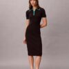 Vestido Midi com Detalhes em Blocos de Cor Vestido Midi com Detalhes em Blocos de Cor