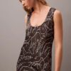 Vestido Midi com Estampado de Cetim Amasse Vestido Midi com Estampado de Cetim Amasse