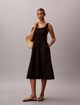 Vestido Midi com Franzido