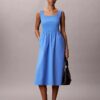 Vestido Midi com Franzido