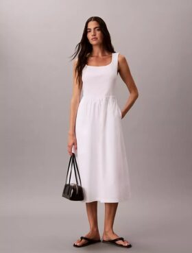 Vestido Midi com Franzido