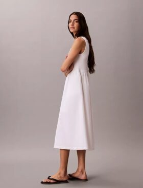 Vestido Midi com Franzido