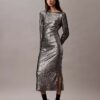 Vestido Midi com Lantejoulas Vestido Midi com Lantejoulas