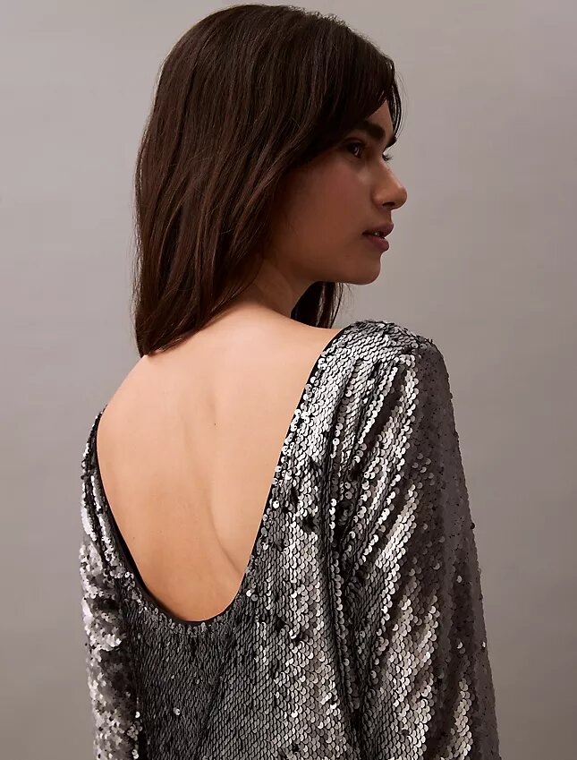 Vestido Midi com Lantejoulas Vestido Midi com Lantejoulas