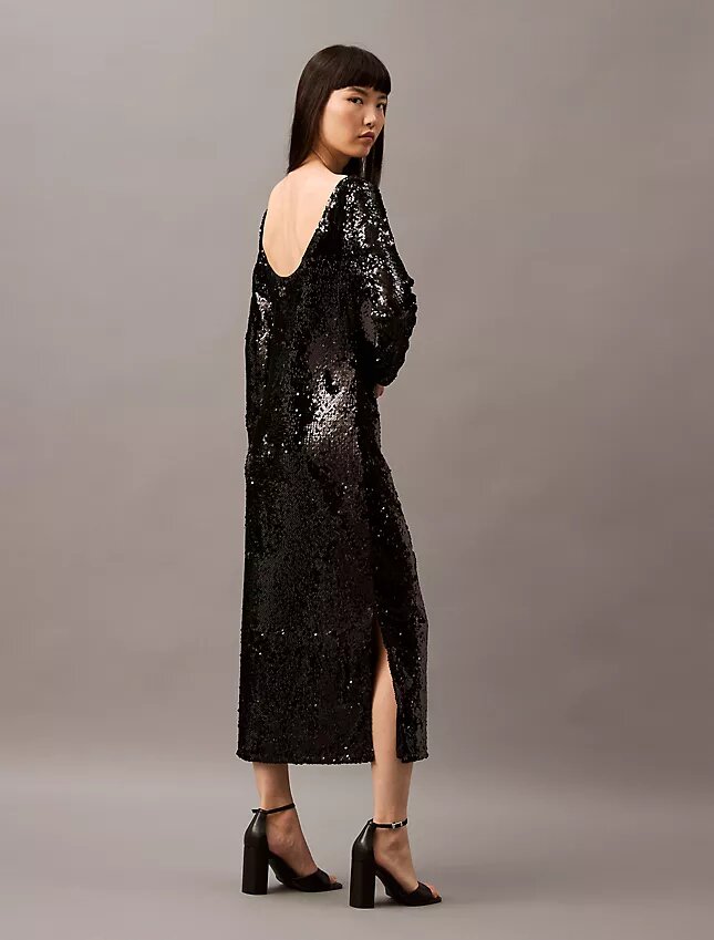 Vestido Midi com Lantejoulas Vestido Midi com Lantejoulas