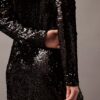 Vestido Midi com Lantejoulas Vestido Midi com Lantejoulas