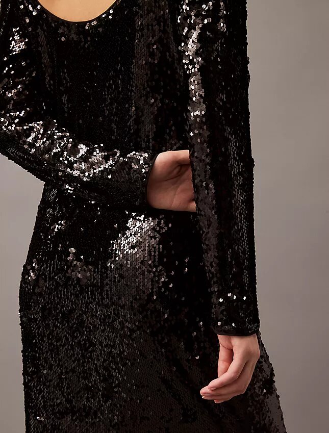 Vestido Midi com Lantejoulas Vestido Midi com Lantejoulas