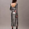 Vestido Midi com Lantejoulas Vestido Midi com Lantejoulas