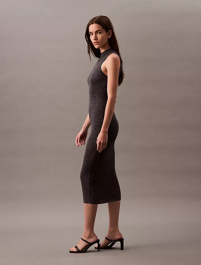 Vestido Midi com Lurex Vestido Midi com Lurex