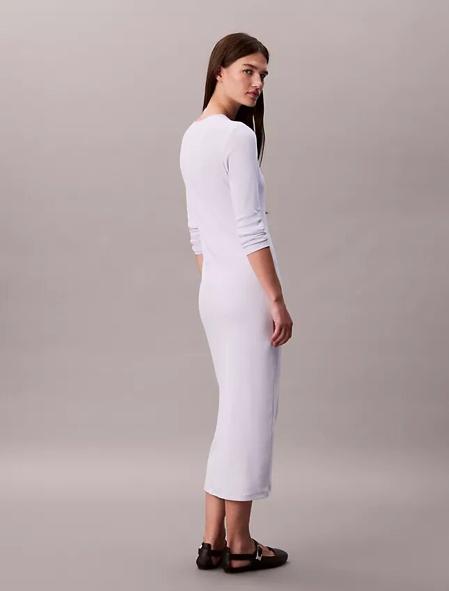 Vestido Midi Contorno Slim Vestido Midi Contorno Slim