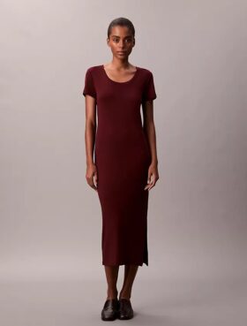 Vestido Midi de Algodão Refinado