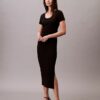 Vestido Midi de Algodão Refinado