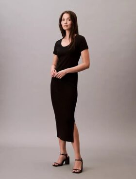 Vestido Midi de Algodão Refinado