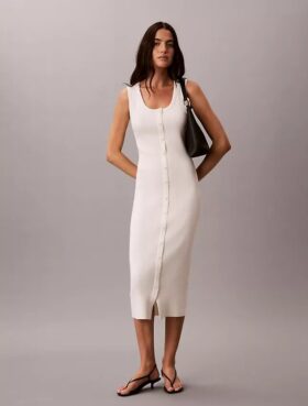 Vestido Midi de Algodão Suave