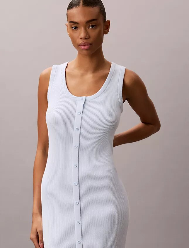 Vestido Midi de Algodão Suave Vestido Midi de Algodão Suave