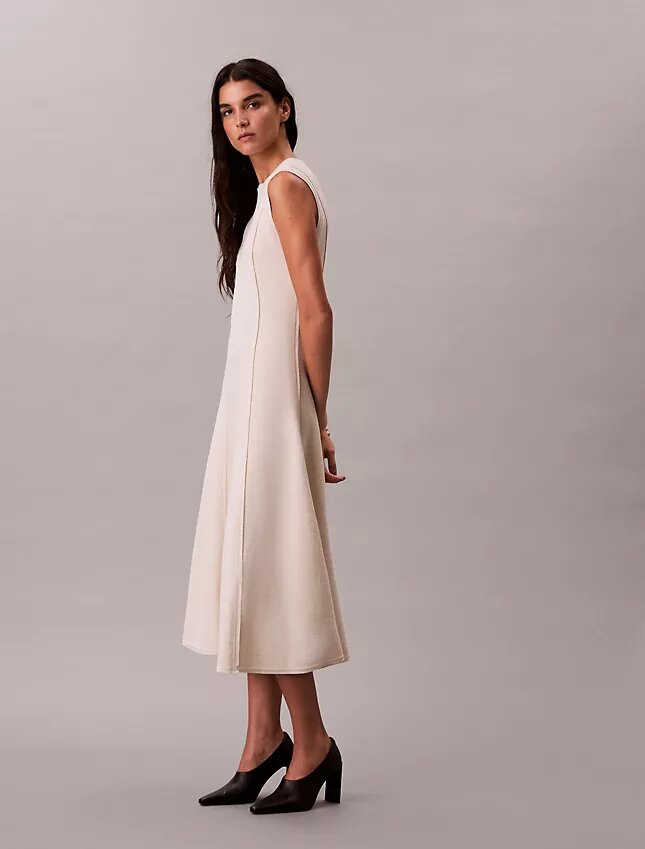 Vestido Midi de Malha Macia Vestido Midi de Malha Macia