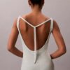 Vestido Midi de Mistura de Linho com Decote Redondo Vestido Midi de Mistura de Linho com Decote Redondo