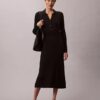 Vestido Midi em Algodão Liso com Canelado Vestido Midi em Algodão Liso com Canelado