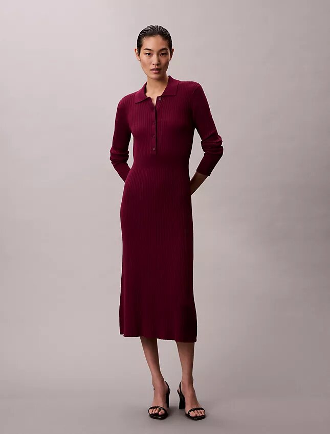 Vestido Midi em Algodão Liso com Canelado Vestido Midi em Algodão Liso com Canelado