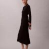 Vestido Midi em Algodão Liso com Canelado Vestido Midi em Algodão Liso com Canelado