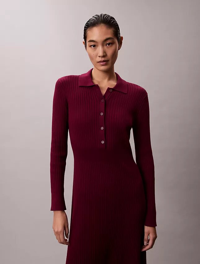 Vestido Midi em Algodão Liso com Canelado Vestido Midi em Algodão Liso com Canelado