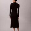 Vestido Midi em Algodão Liso com Canelado Vestido Midi em Algodão Liso com Canelado