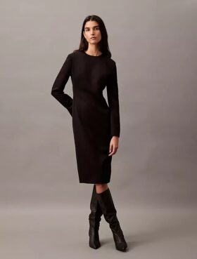 Vestido Midi em Crepe
