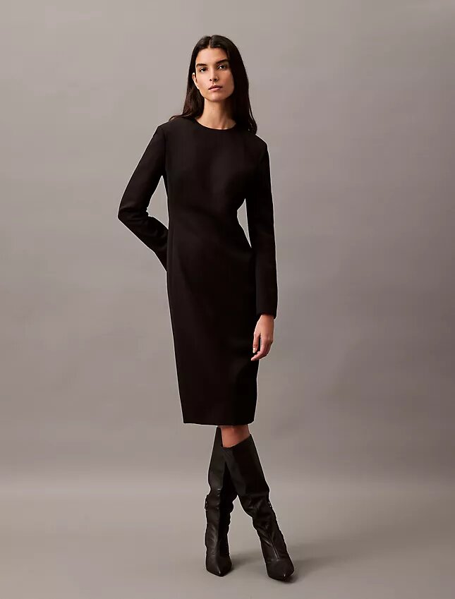 Vestido Midi em Crepe Vestido Midi em Crepe