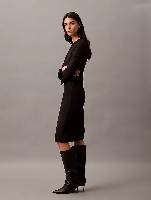 Vestido Midi em Crepe Vestido Midi em Crepe