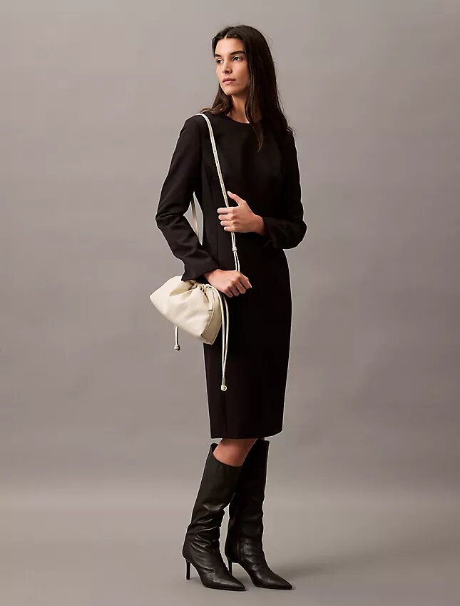 Vestido Midi em Crepe Vestido Midi em Crepe