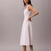 Vestido Midi em Popeline de Algodão