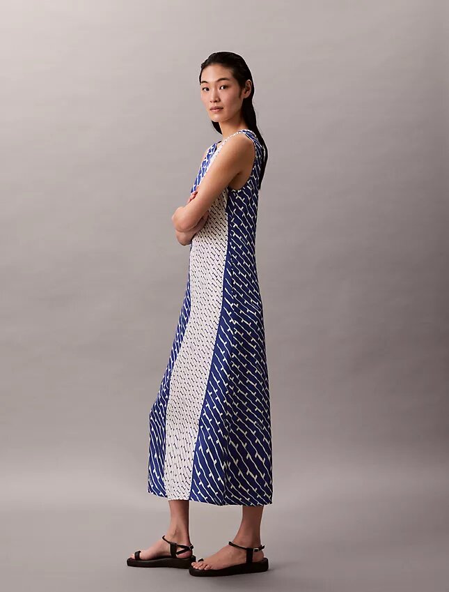 Vestido Midi em Sarja de Viscose Estampada Vestido Midi em Sarja de Viscose Estampada