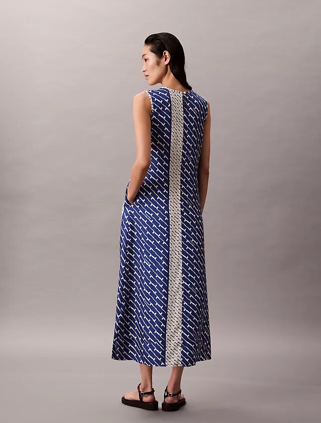 Vestido Midi em Sarja de Viscose Estampada Vestido Midi em Sarja de Viscose Estampada