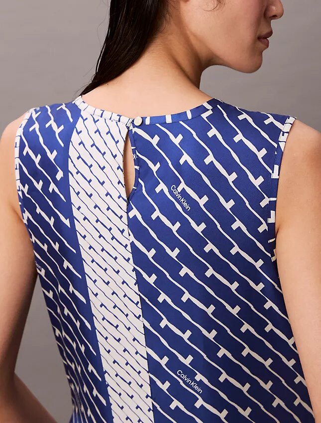 Vestido Midi em Sarja de Viscose Estampada Vestido Midi em Sarja de Viscose Estampada