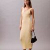 Vestido Midi em Viscoza Canelada Vestido Midi em Viscoza Canelada