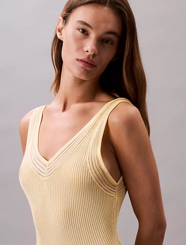 Vestido Midi em Viscoza Canelada Vestido Midi em Viscoza Canelada