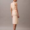 Vestido Midi Envolvente com Riscas Fluidas Vestido Midi Envolvente com Riscas Fluidas