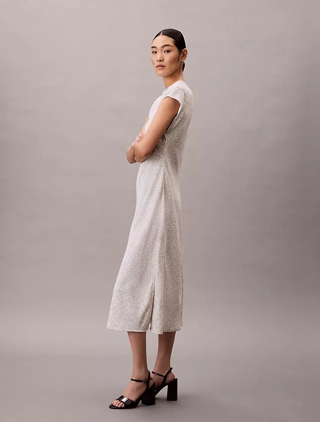 Vestido Midi Estranjo Estampado Vestido Midi Estranjo Estampado
