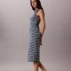 Vestido Midi Monologo com Risca Canelada