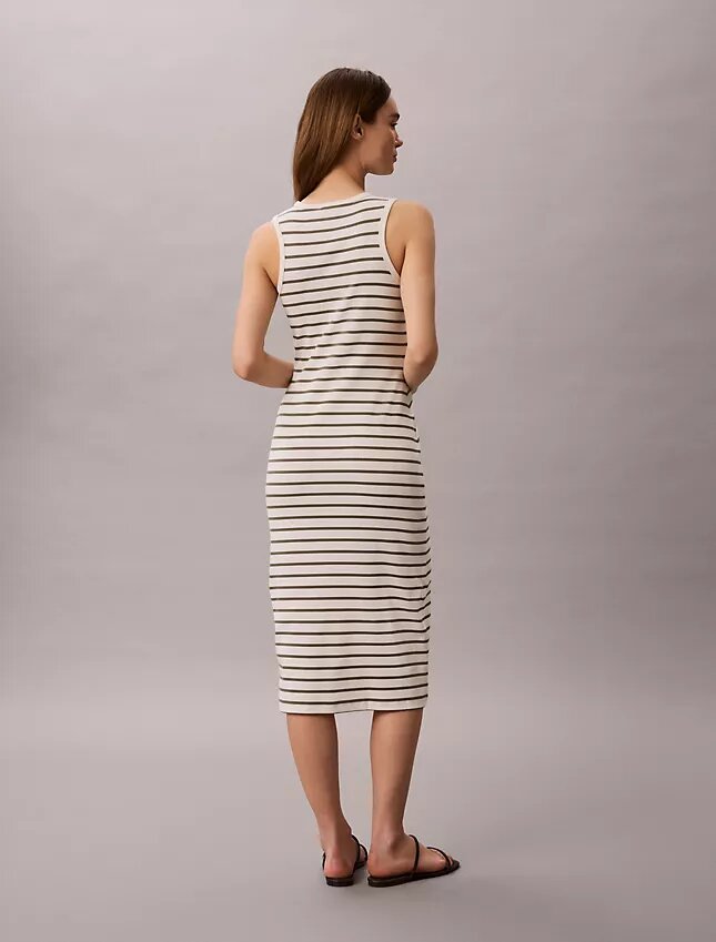 Vestido Midi Monologo com Risca Canelada Vestido Midi Monologo com Risca Canelada